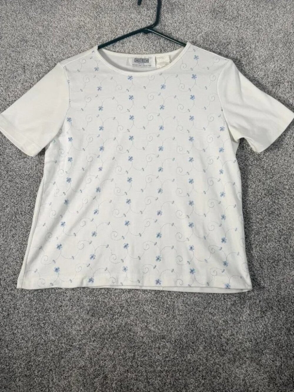 Vintage 90s Y2K Cricket Lane Collection Top PS Embroidered Floral Cottagecore